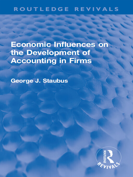 Cover image for Economic Influences on the Development of Accounting in Firms
